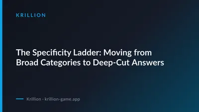The Specificity Ladder: Moving from Broad Categories to Deep-Cut Answers